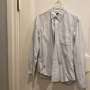 JCrew Broken-in Oxford Light Blue Stripe